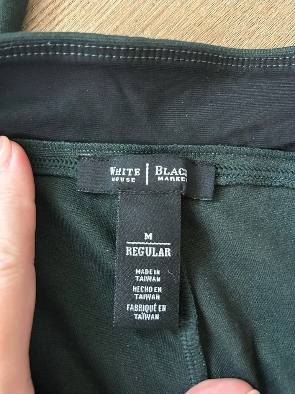 White House Black Market Dark Green Leggings
